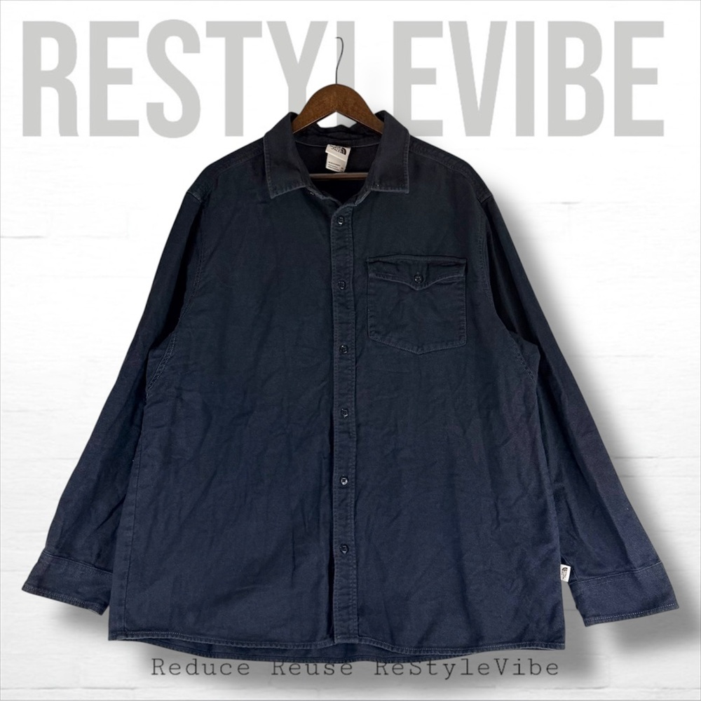 THE NORTH FACE Men’s Size XXL Shirt Button Down Flannel Long Sleeve Mediumweight